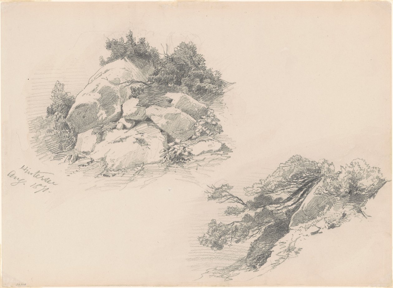 Hintersee, Duitsland, 1871 door John Singer Sargent