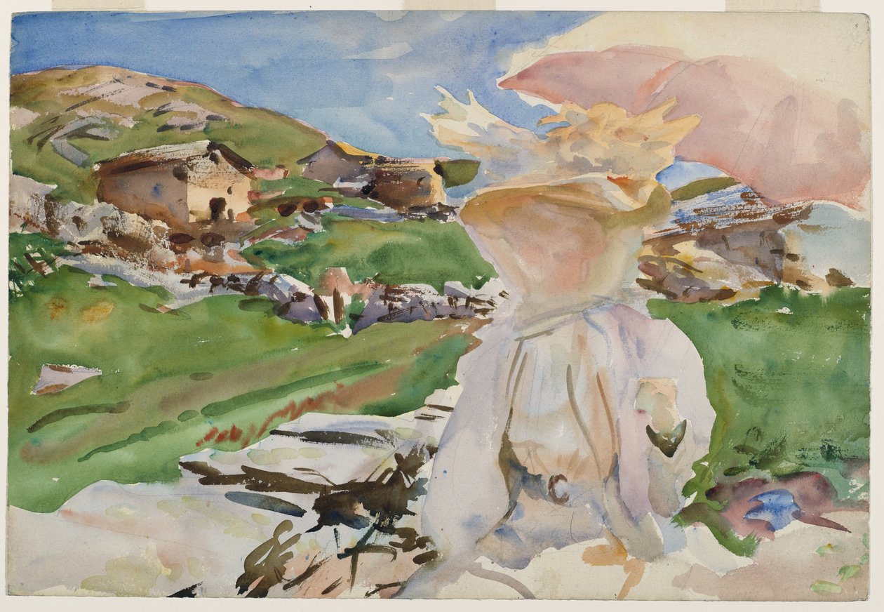 In de Simplonpas, 1909 door John Singer Sargent