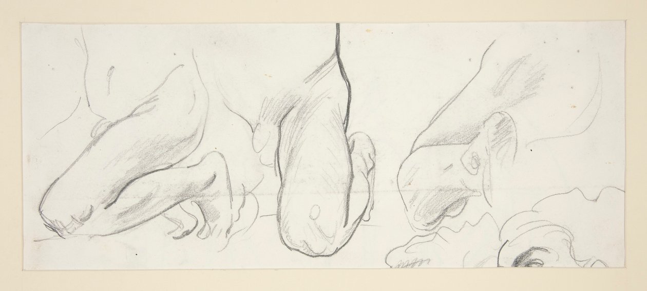 Knielende figuren door John Singer Sargent