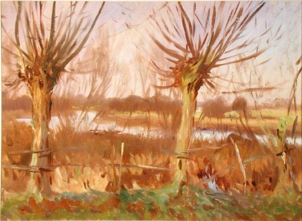 Landschap met bomen, Calcot-on-the-Thames, c.1888 door John Singer Sargent