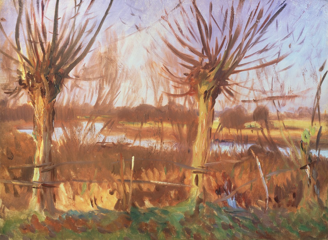 Landschap met Bomen, Calcot-on-the-Thames door John Singer Sargent