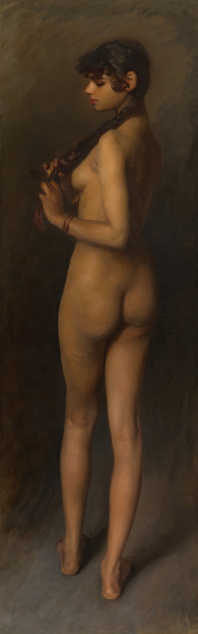 Levensstudie van een Egyptisch meisje, 1891 door John Singer Sargent