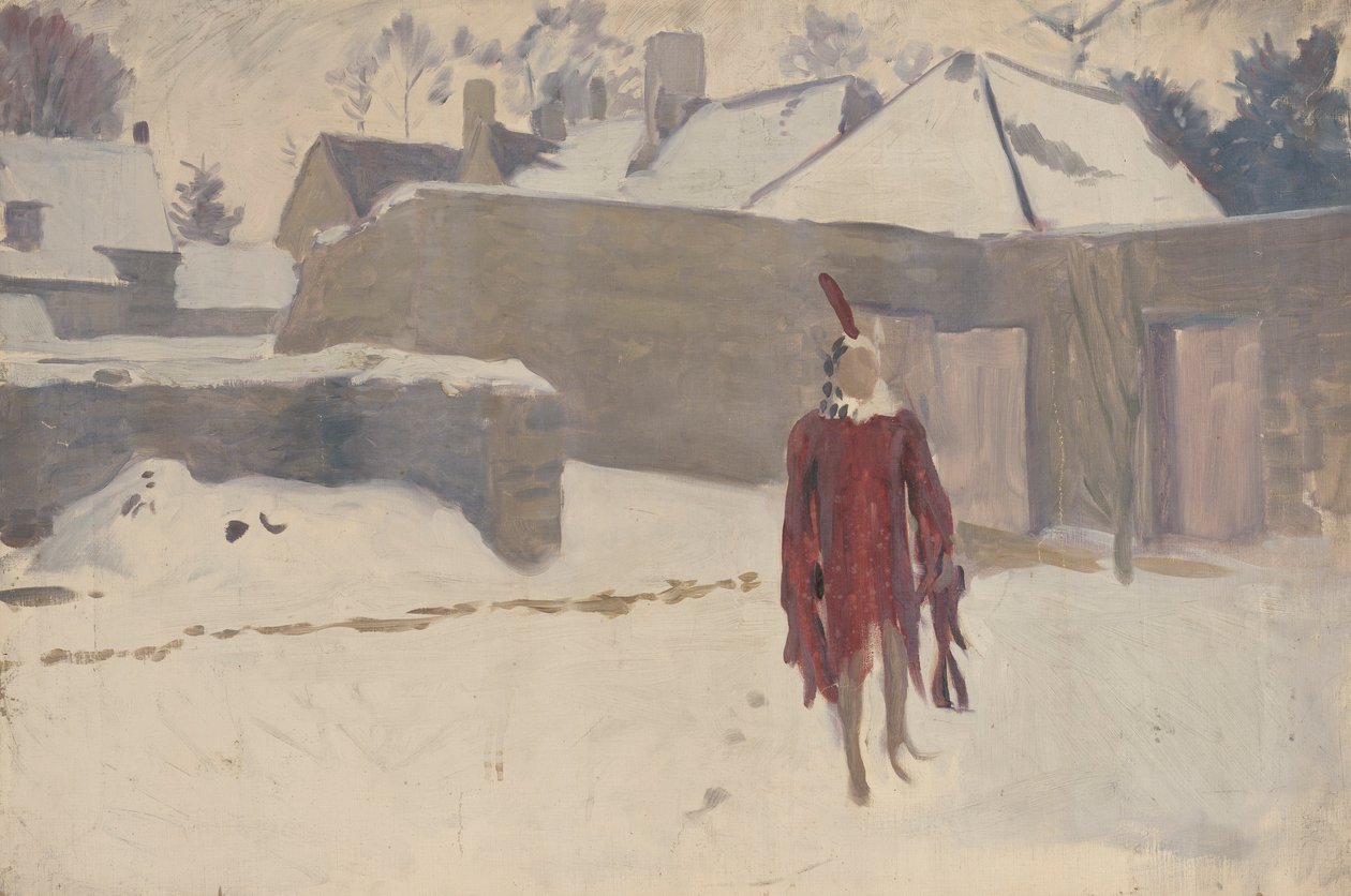 Mannequin in de sneeuw door John Singer Sargent