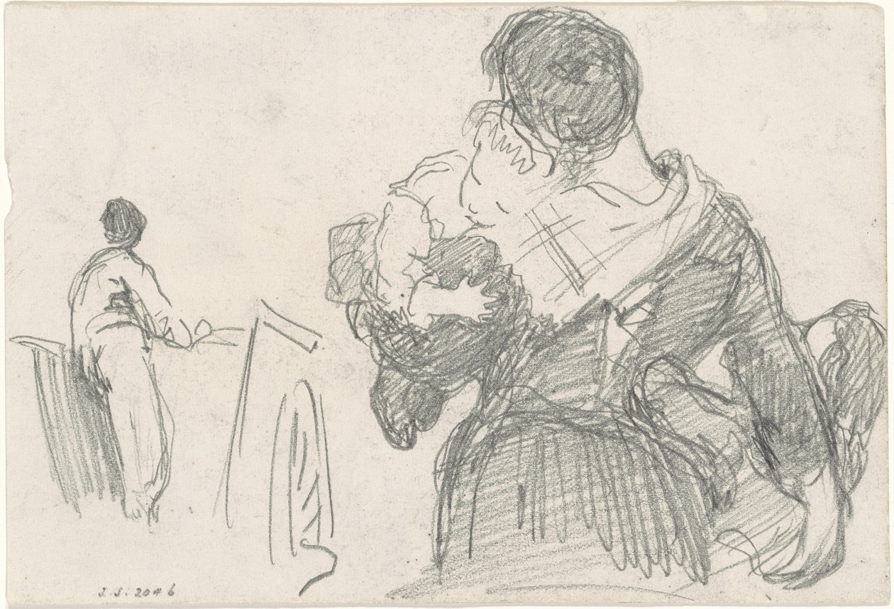 Moeder en kind [recto], ca. 1871-1872 door John Singer Sargent