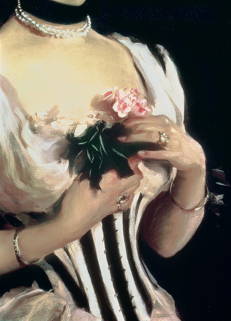 Mevrouw Wilton Phipps, c.1884 (detail) door John Singer Sargent