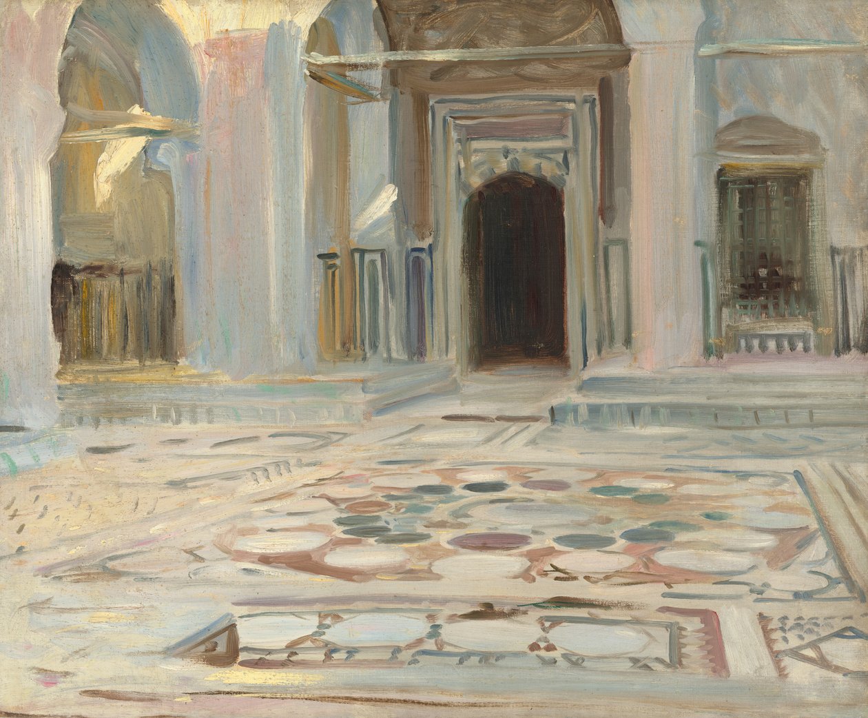 Pavement, Caïro, 1891 door John Singer Sargent