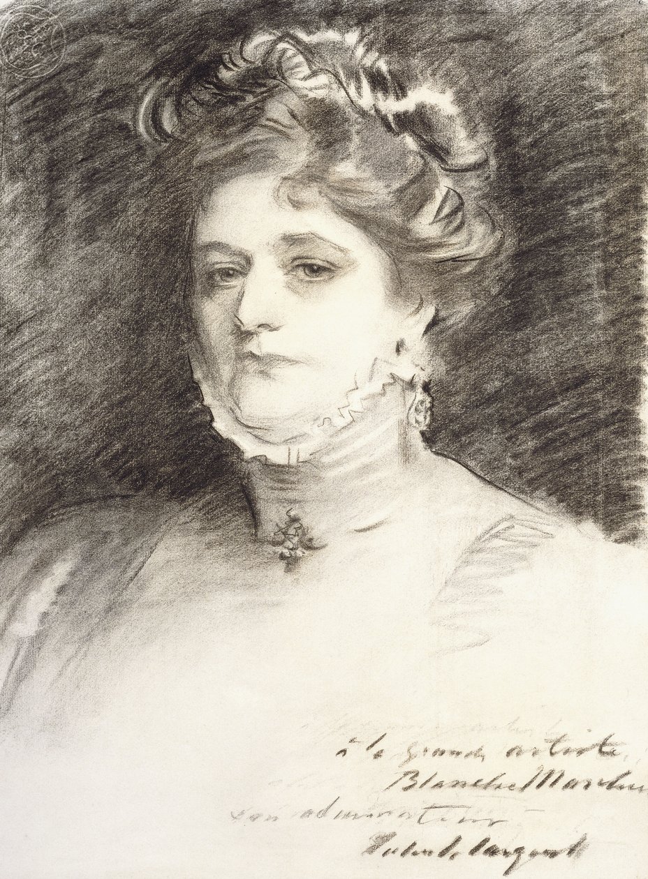 Portret van Blanche Marchesi, 1910 door John Singer Sargent