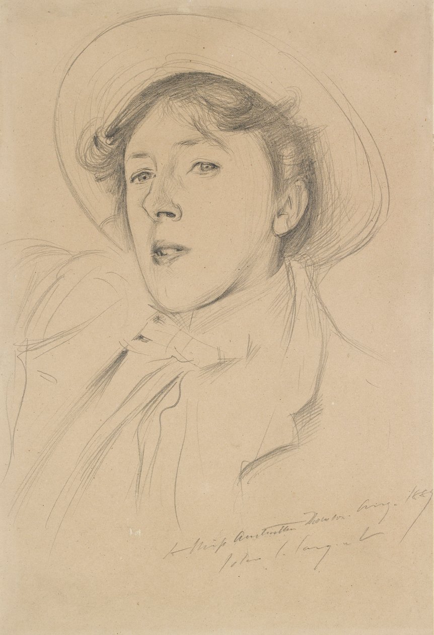 Portret van Vernon Lee, 1889 door John Singer Sargent