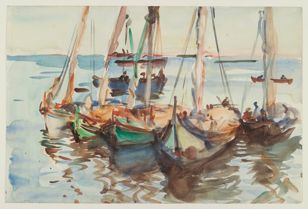 Portugese boten, ca. 1902-03 door John Singer Sargent