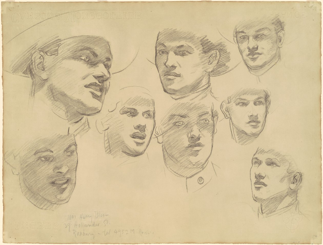 Studies voor het betreden van de oorlog, 1920-1922 door John Singer Sargent