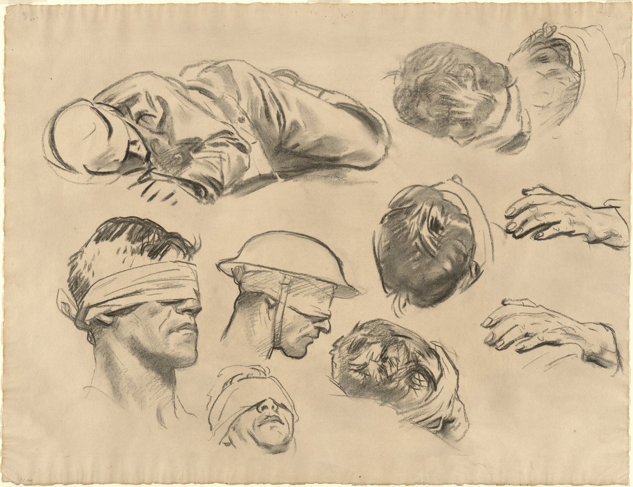 Studies voor "Gassed" door John Singer Sargent
