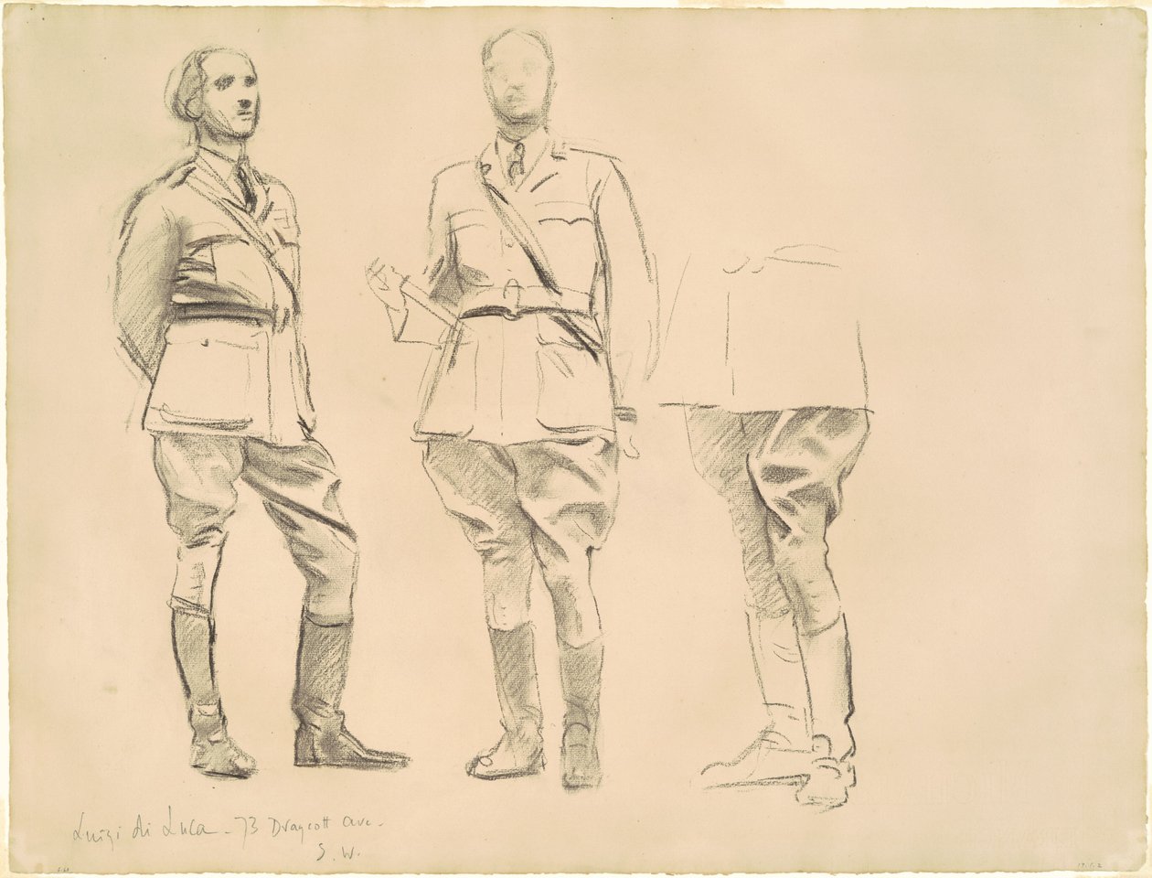 Studies voor "Generaals van de Eerste Wereldoorlog" door John Singer Sargent