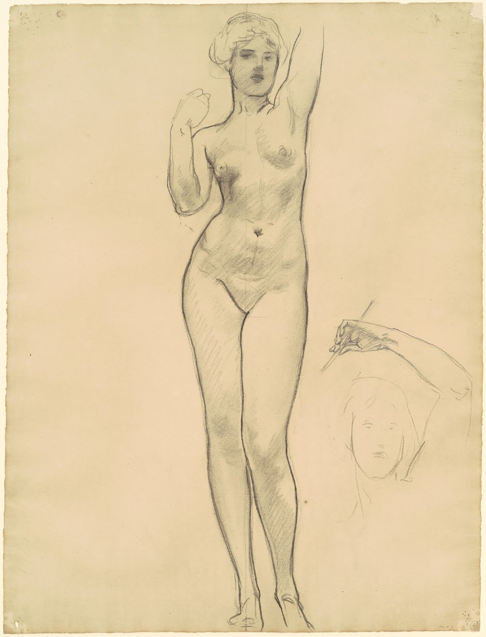 Studies van Aphrodite voor Aphrodite en Eros, 1919-1920 door John Singer Sargent