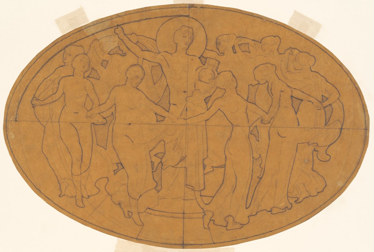Studie voor Apollo en de Muzen door John Singer Sargent