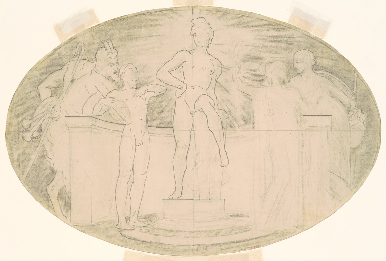 Studie voor klassieke en romantische kunst, ca. 1921 door John Singer Sargent