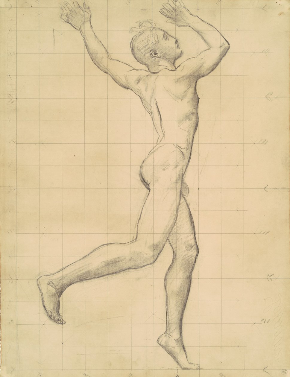 Studie van Apollo voor Apollo en Daphne, ca. 1918 door John Singer Sargent