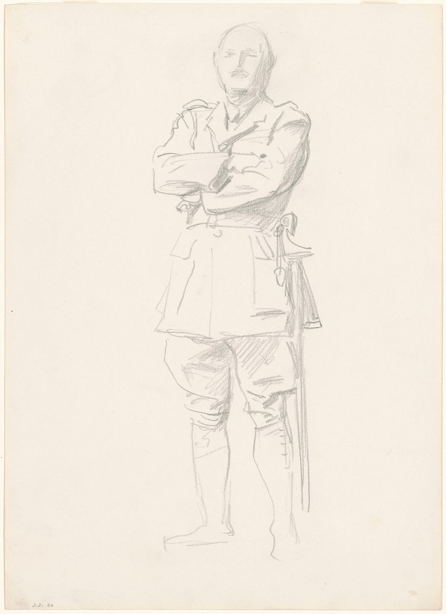 Studie van Generaal Louis Botha voor Generaals van de Eerste Wereldoorlog, 1920-1922 door John Singer Sargent