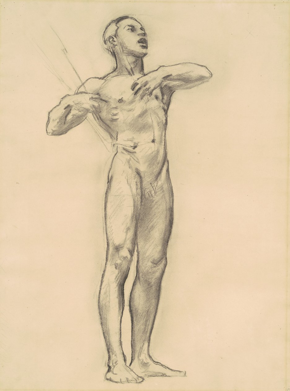 Studie van Orpheus voor Klassieke en Romantische Kunst, ca. 1921 door John Singer Sargent