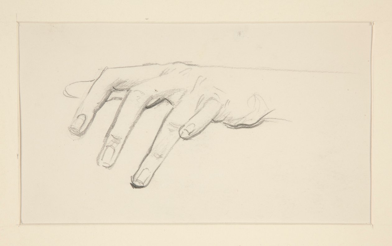Studie van een Hand door John Singer Sargent