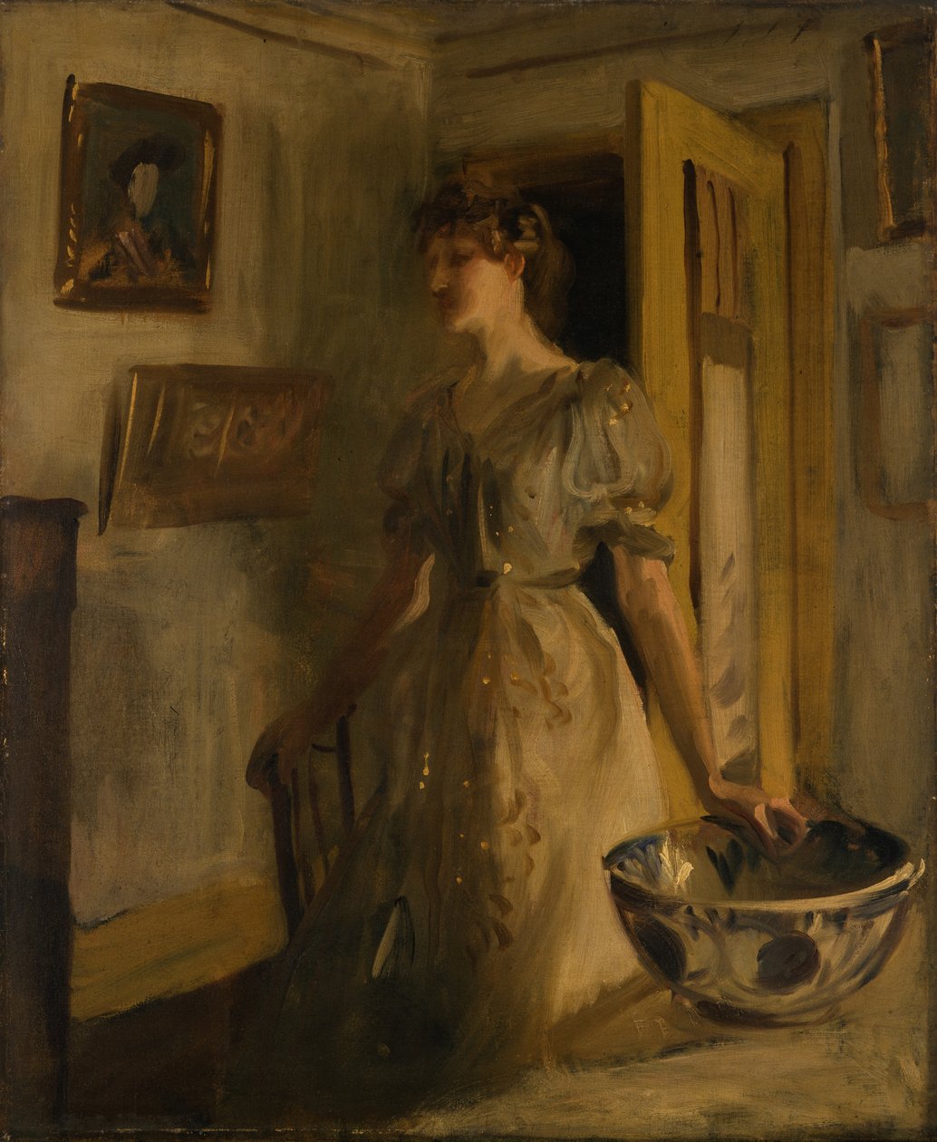 De Blauwe Kom, ca.1885-89 (olieverf op board) door John Singer Sargent