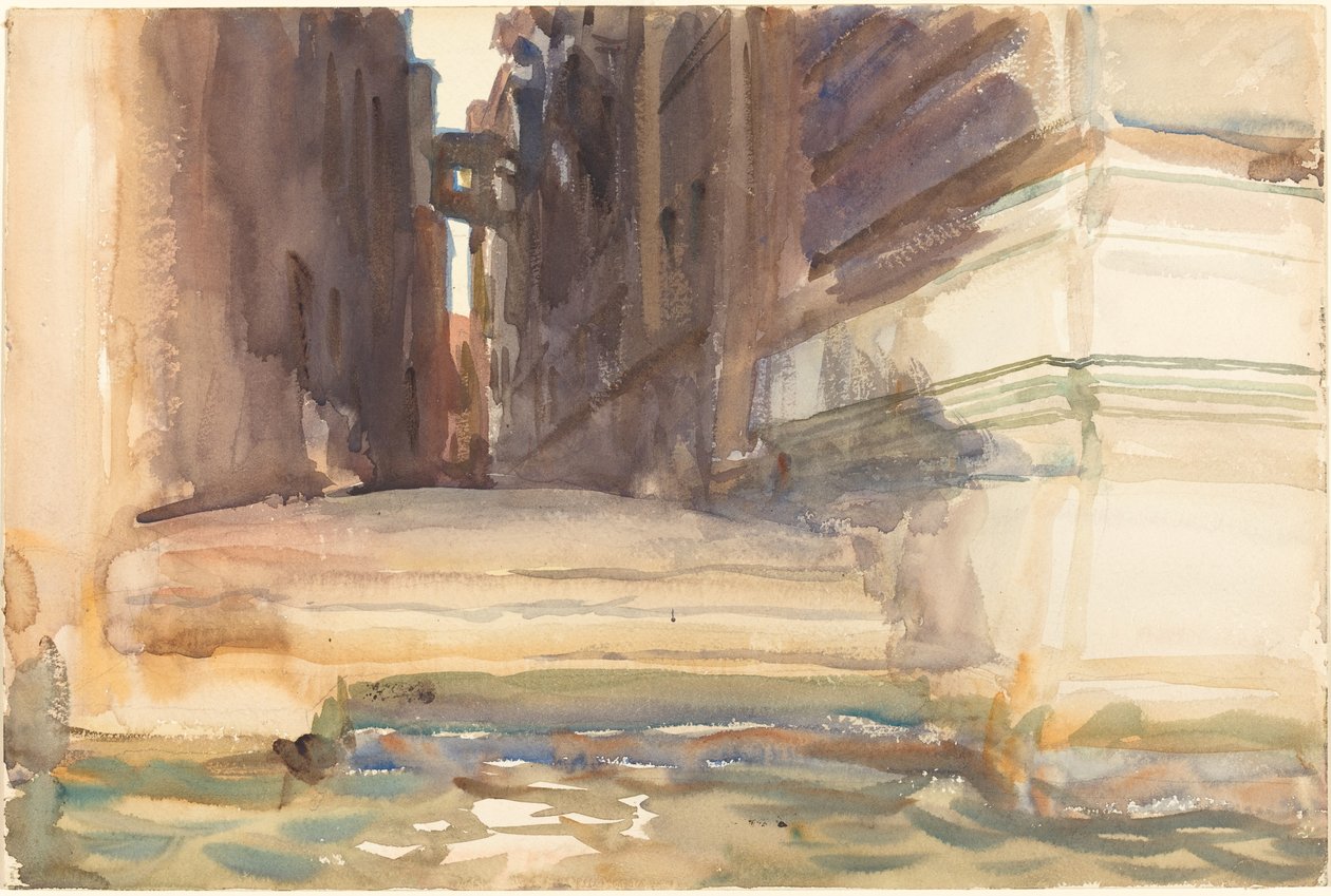 De Calle della Rosa met de Monte di Pietà, Venetië door John Singer Sargent