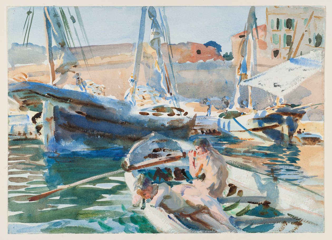 Lossen van gips, ca. 1905 door John Singer Sargent