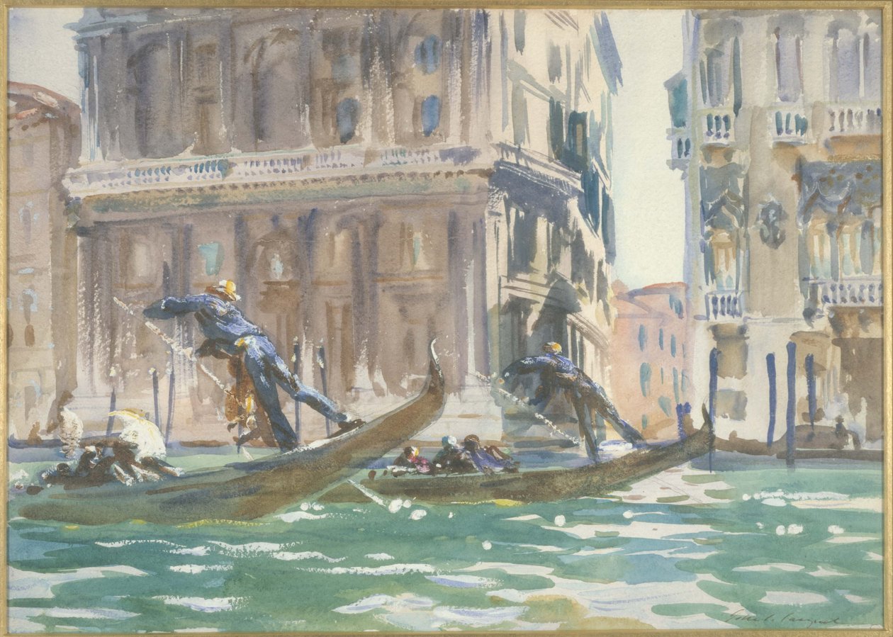 Gezicht op Venetië door John Singer Sargent