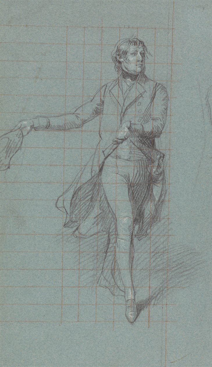 Kapitein W. Fairfax, figuurstudie voor de schilderij van de overwinning van Lord Duncan door John Singleton Copley