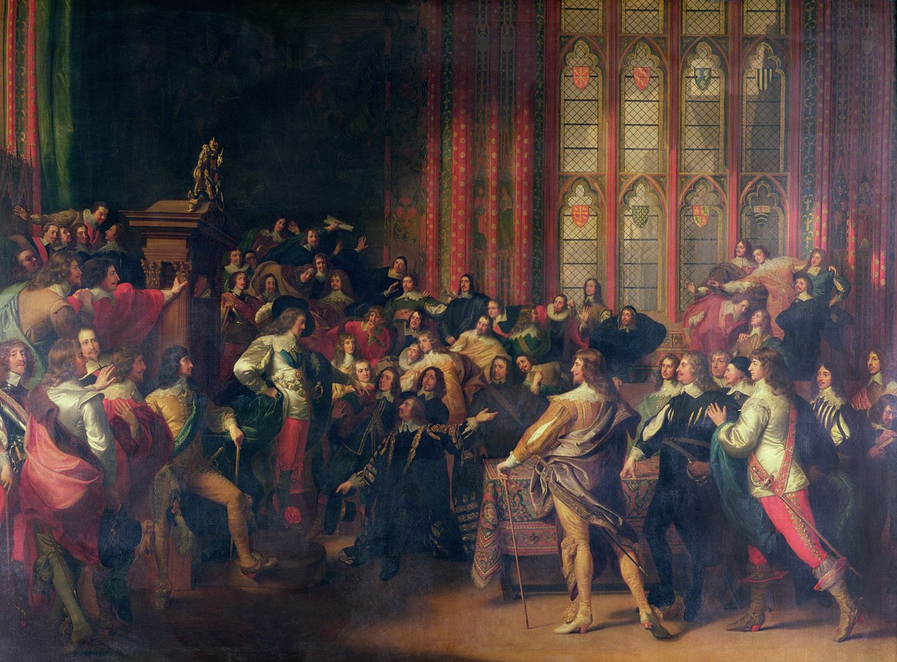 Karel I eist de vijf leden in het Lagerhuis in 1642 door John Singleton Copley