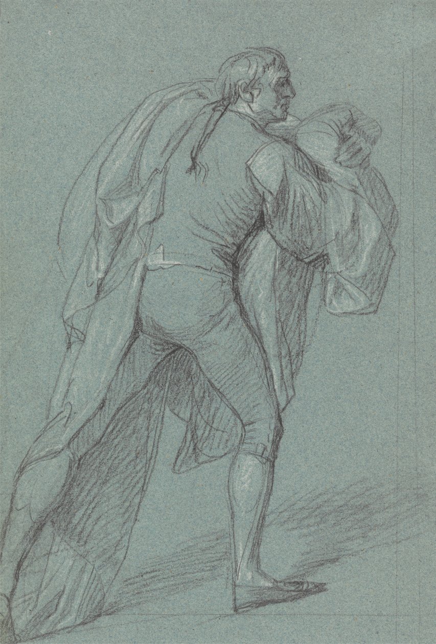 Figurenstudie voor het Schilderij van de Overwinning van Lord Duncan: Studie voor Matroos die de Nederlandse Vlag Draagt door John Singleton Copley