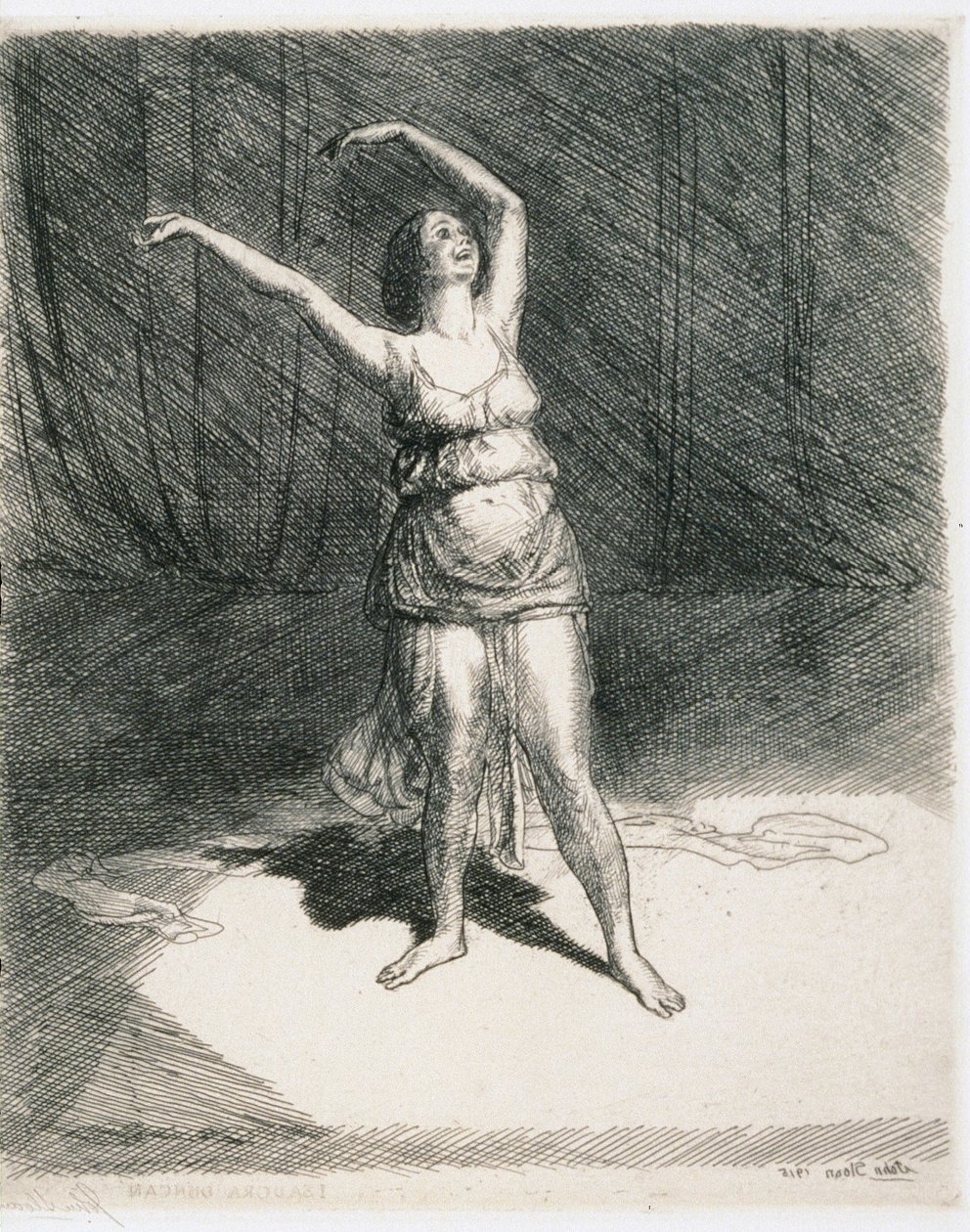 Isadora Duncan door John French Sloan