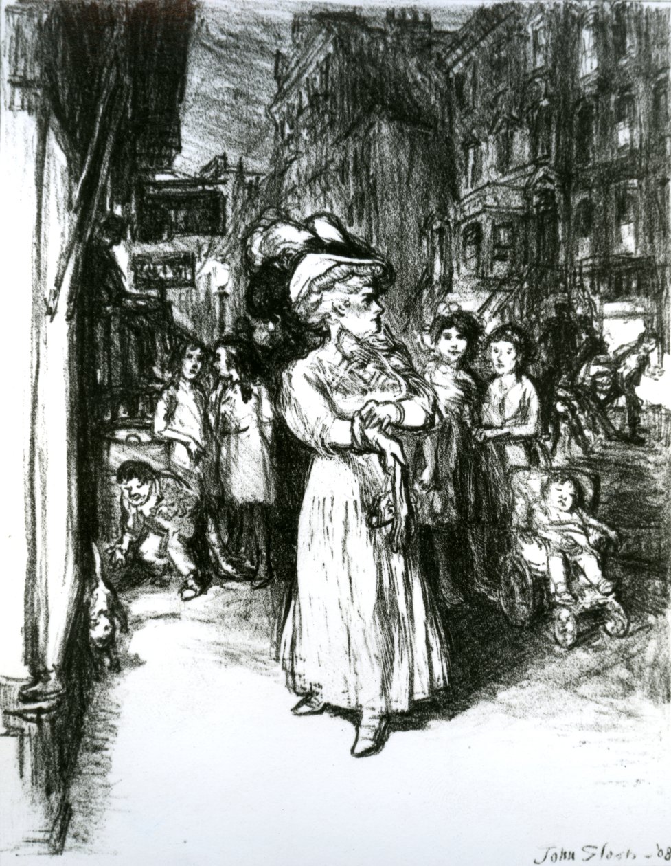 Zesde Avenue en 30e Straat door John French Sloan