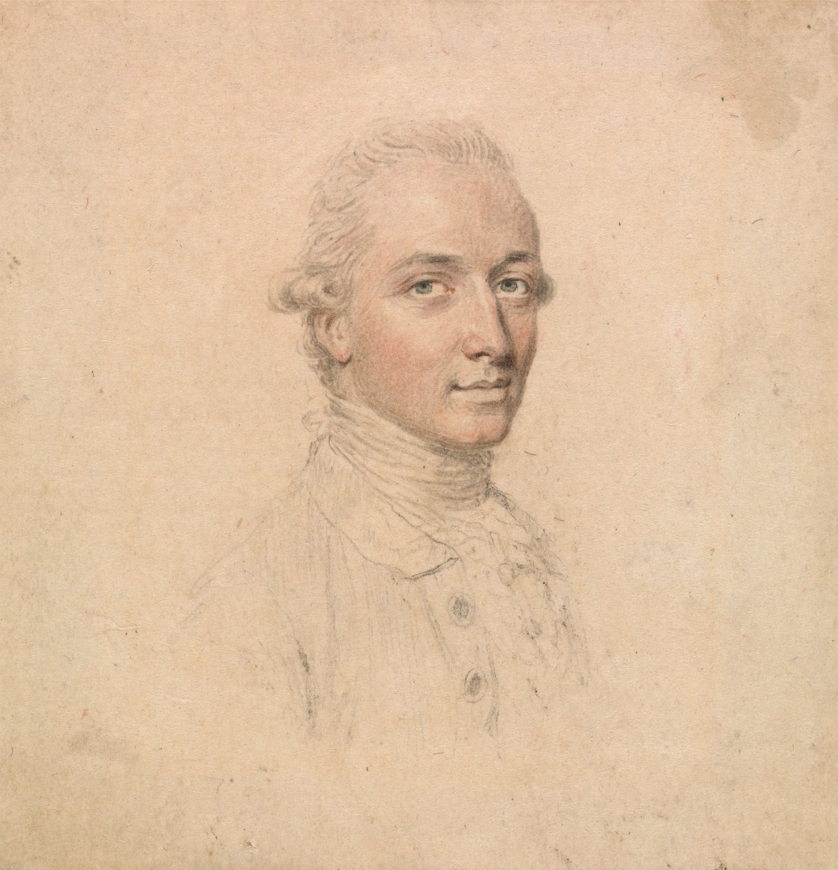 Portret van een jonge man genomen uit het leven, naar rechts kijkend door John Smart