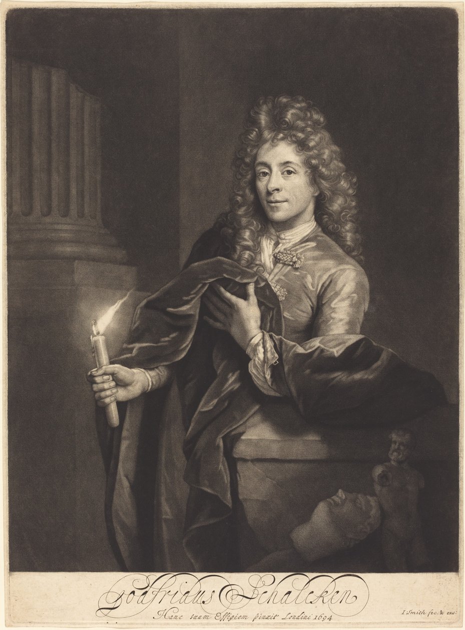 Godfried Schalcken door John Smith after Godefridus Schalcken