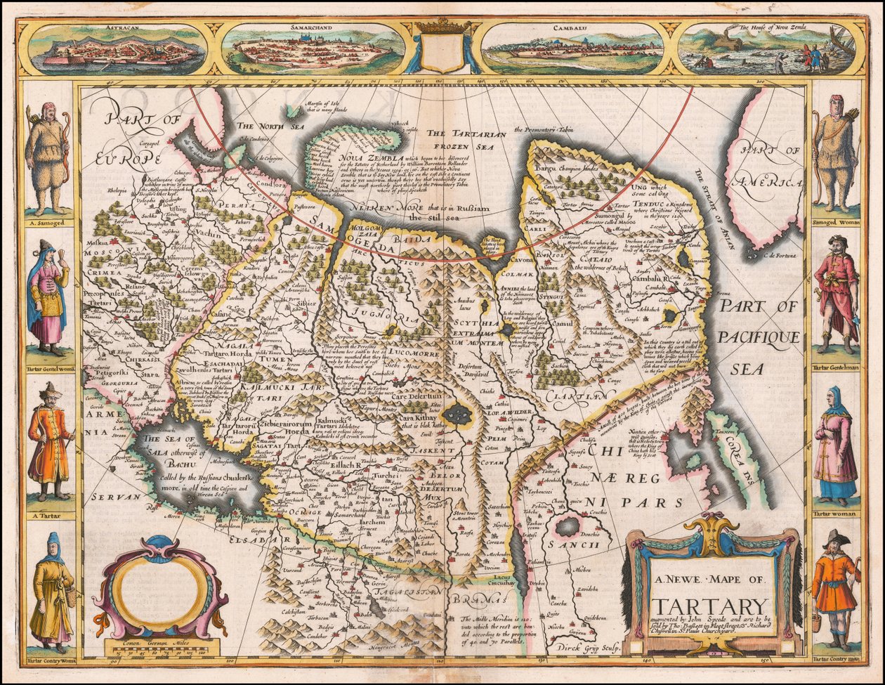 1626 kaart van Tartarije door John Speed door John Speed