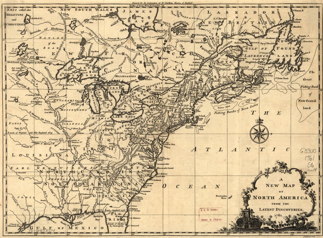 Een nieuwe kaart van Noord-Amerika op basis van de nieuwste ontdekkingen. LOC 75693504 door John Spilsbury