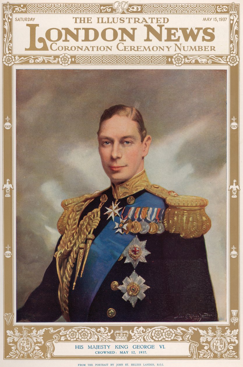 Portret van Koning George VI (1895-1952) uit 