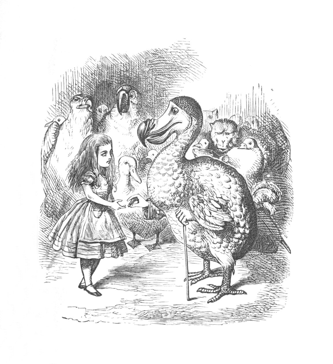 Alice en de Dodo, 1889 door John Tenniel