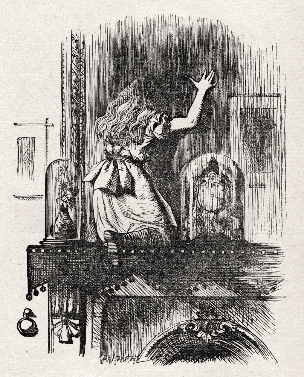 Alice door de spiegel door John Tenniel