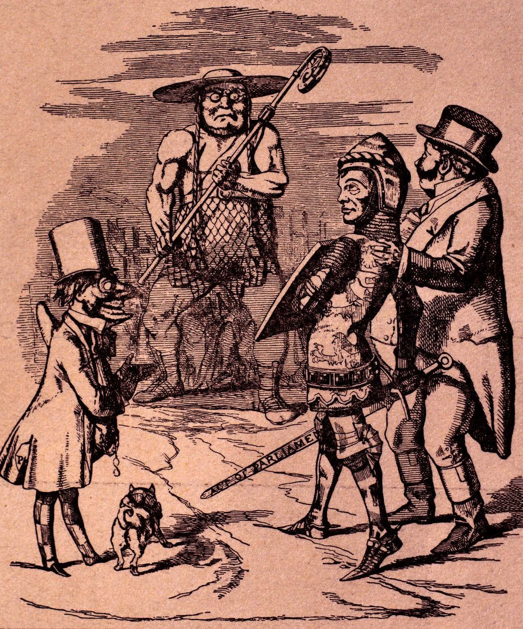 Cartoon uit Punch door Sir John Tenniel door John Tenniel