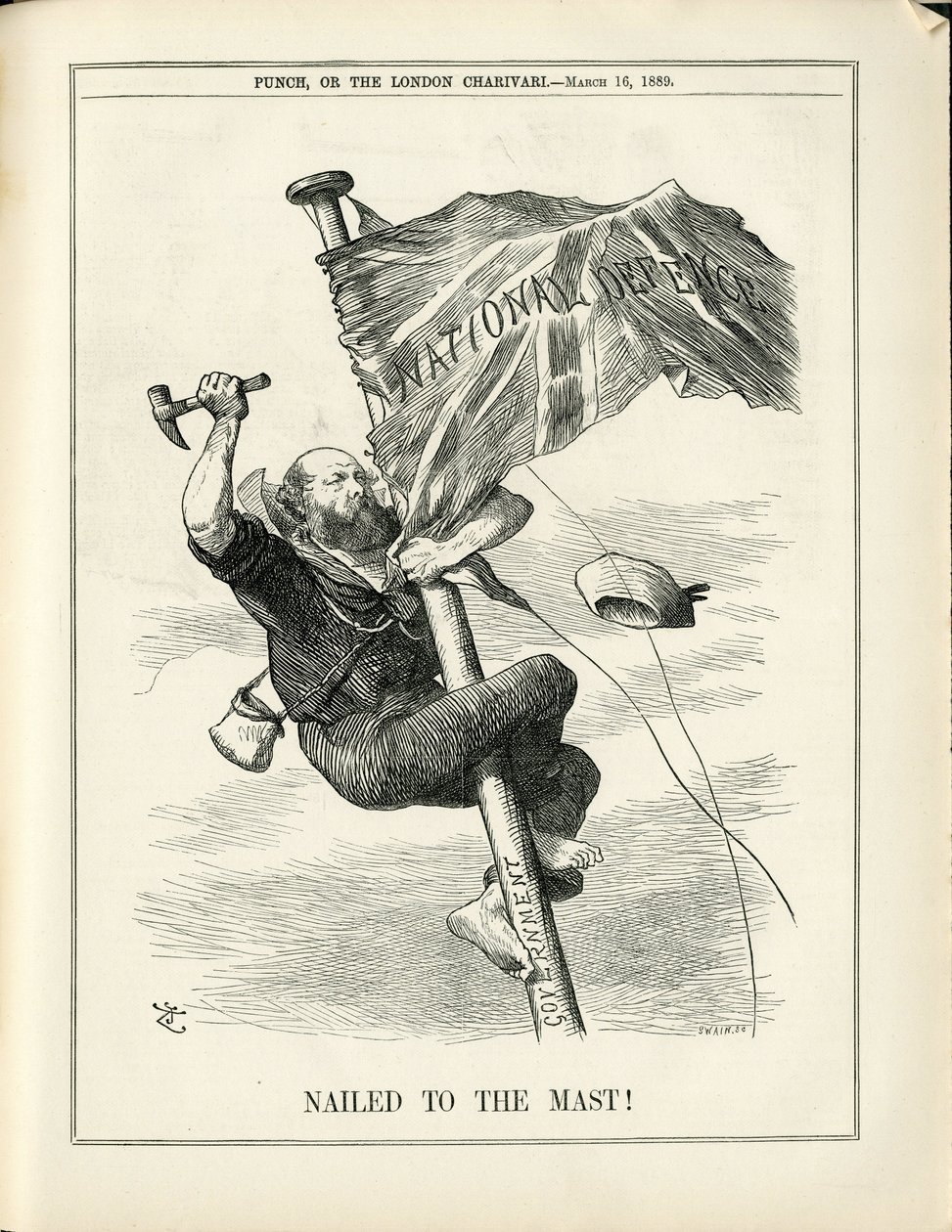 Illustratie van John Tenniel (1820-1914) in Punch door John Tenniel