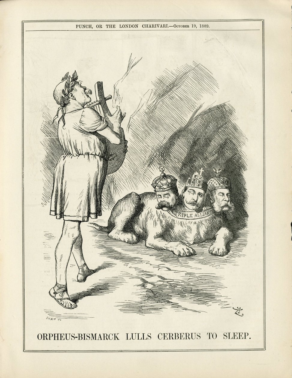 Illustratie van John Tenniel (1820-1914) in Punch door John Tenniel