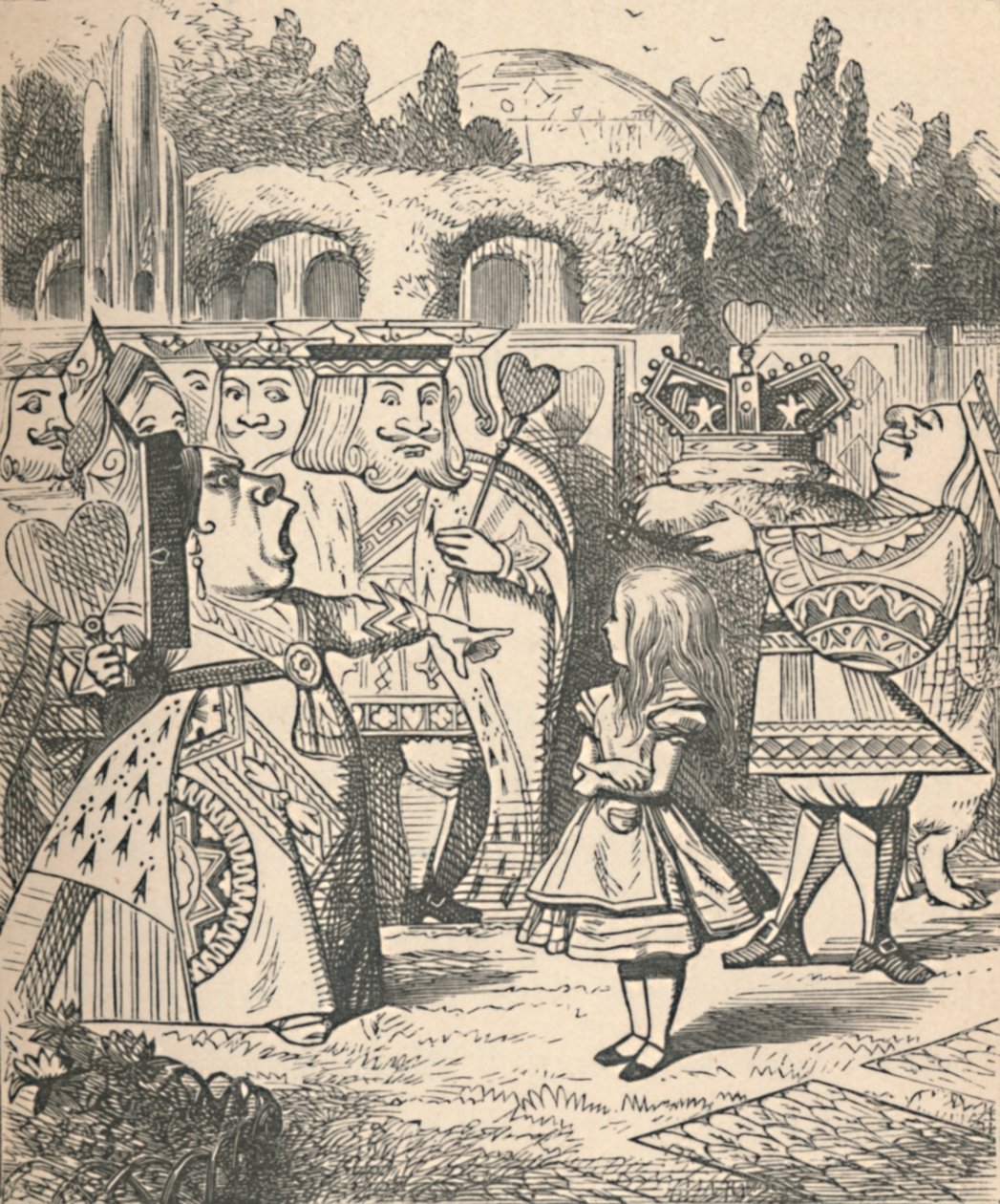 Kop eraf! Alice en de Rode Koningin, 1889 door John Tenniel