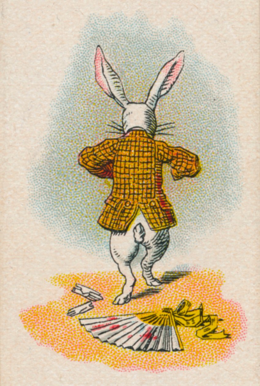 Het Konijn Rent Weg door John Tenniel