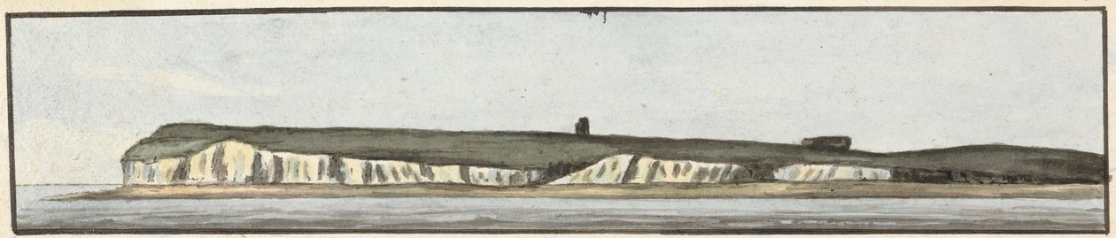 De Noord Foreland (een van drie tekeningen op één montage) door John Thomas Serres