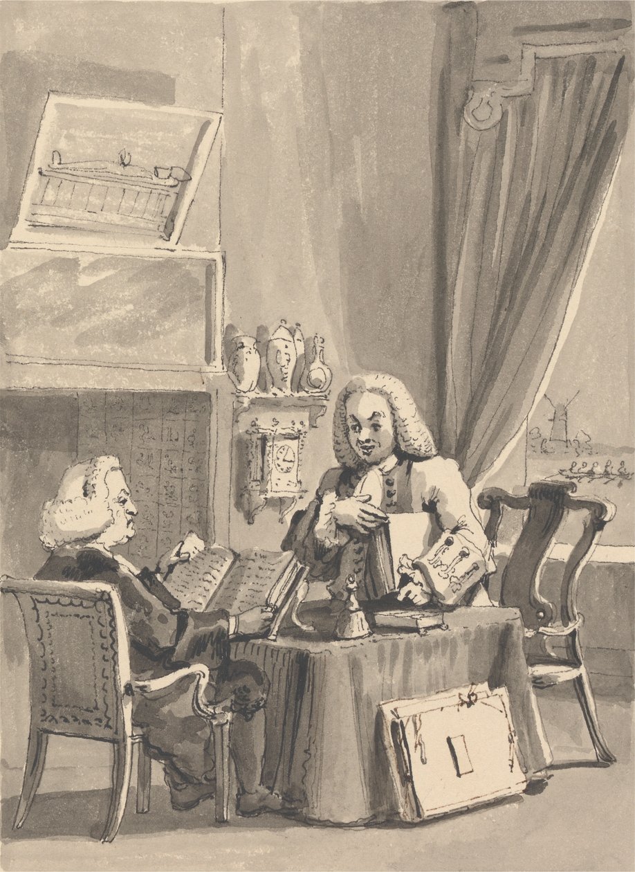 Hogarth vraagt zijn beschermheer bisschop Hoadley om zijn manuscript 