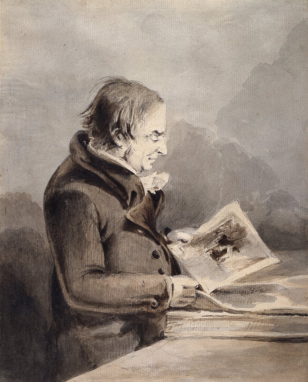 J.M.W. Turner In Het British Museum door John Thomas Smith