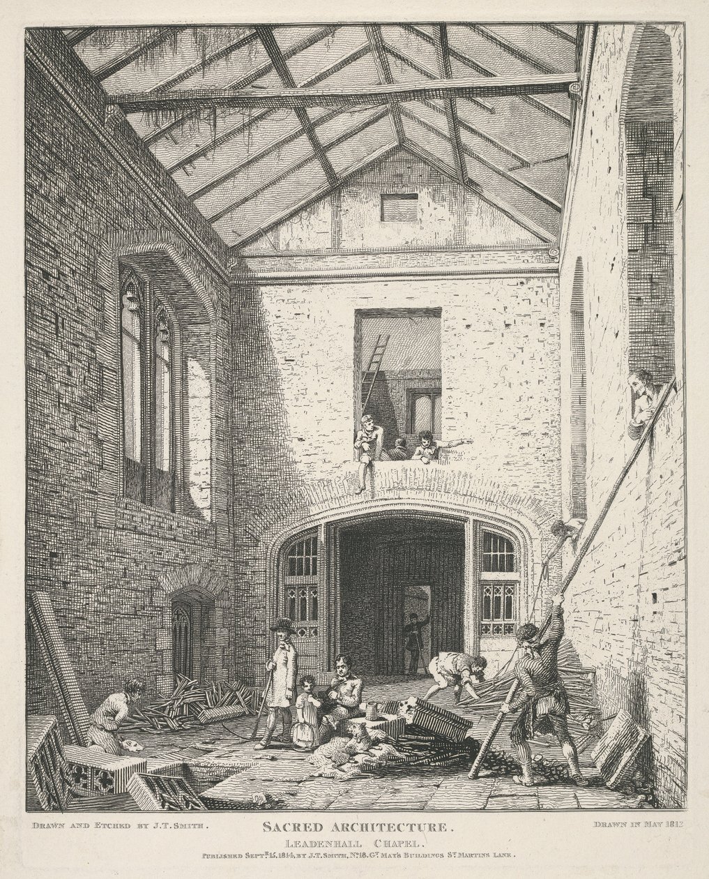 Leadenhall-kapel door John Thomas Smith