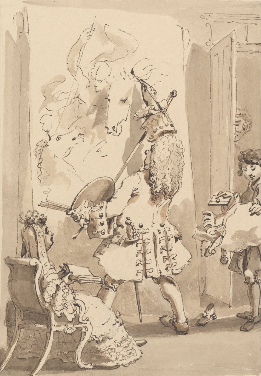 De Jongen van Sir James Thornhill die de Bundel en een Brief Aflevert in de Aanwezigheid van Lady Thornhill door John Thomas Smith