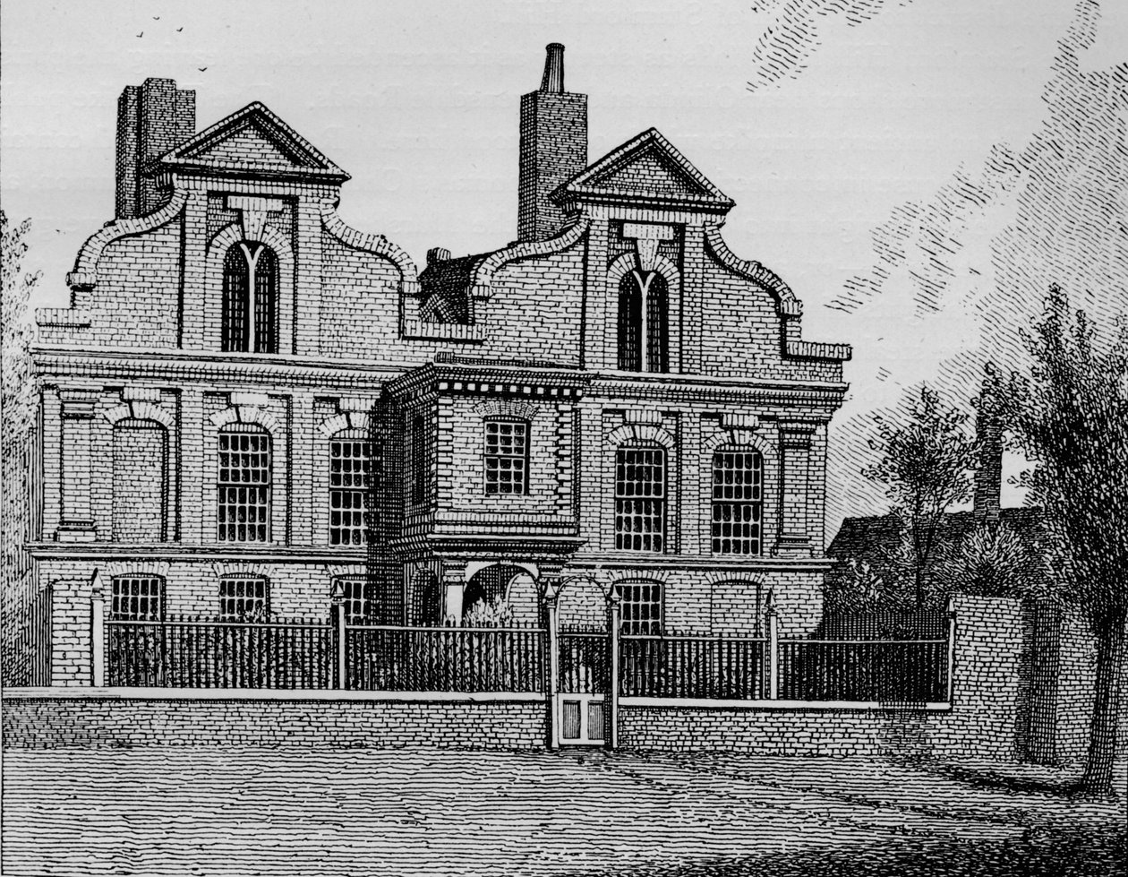 Het oude landhuis, Hackney, 1800 door John Thomas Smith